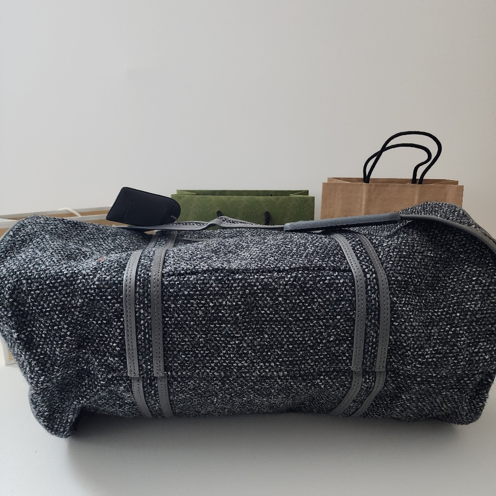 Oscar de la Renta Gray Men's Duffel Bag Weekender - Picture 4 of 6